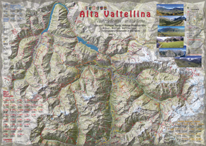 Cartina turistica dell'Alta Valtellina